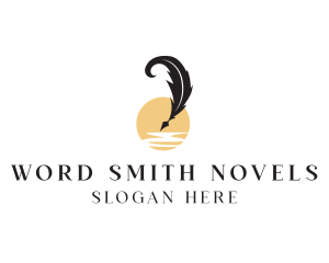 Novelist - Luxury Feather Pen logo design