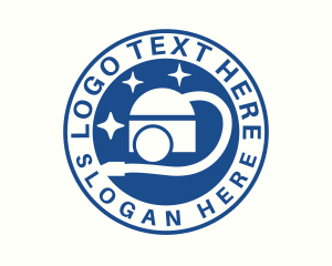 Clean - Blue Vacuum Cleaning logo design