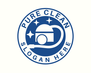 Blue Vacuum Cleaning logo design