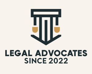 Legal Service Pillar  logo design