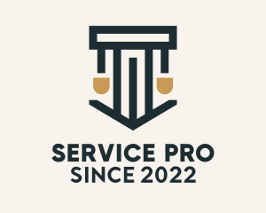 Legal Service Pillar  logo design