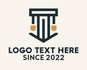 Law Enforcer - Legal Service Pillar logo design