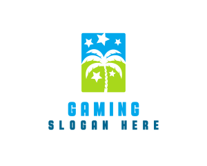 Stars Palm Tree Logo