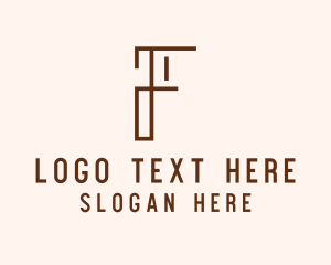 Interior Designer - Floor Plan Letter F logo design