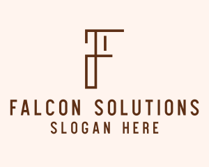 Floor Plan Letter F logo design