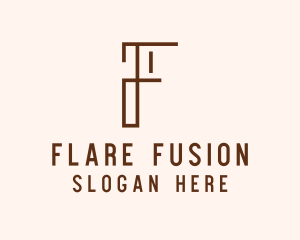 Floor Plan Letter F logo design