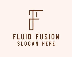 Floor Plan Letter F logo design