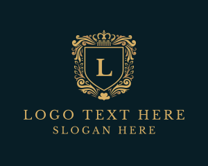 Luxury - Crown Deluxe Shield logo design