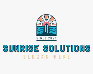 Sunrise Surf Board  logo design