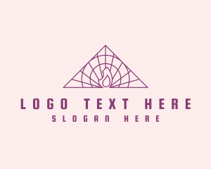 Wedding - Spiritual Candle Triangle logo design