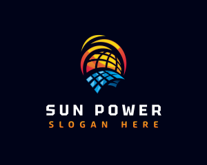 Solar - Solar Panel Electricity logo design
