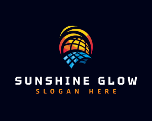 Sunlight - Solar Panel Electricity logo design