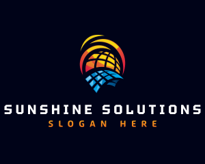 Sunlight - Solar Panel Electricity logo design
