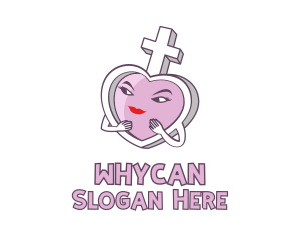 Female Symbol Heart  Logo