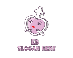 Mother - Female Symbol Heart logo design