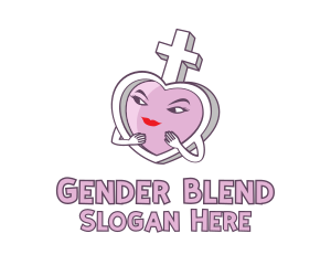 Gender - Female Symbol Heart logo design