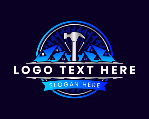 Refurbish - Hammer Roofing Repair logo design