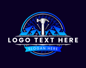 Laborer - Hammer Roofing Repair logo design