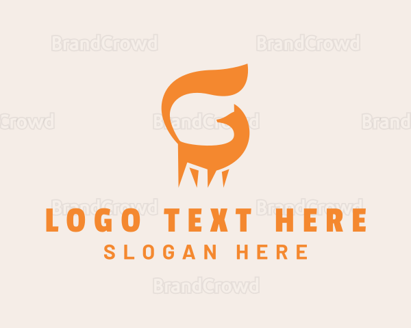 Orange Fox Letter G Logo