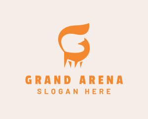 Orange Fox Letter G logo design