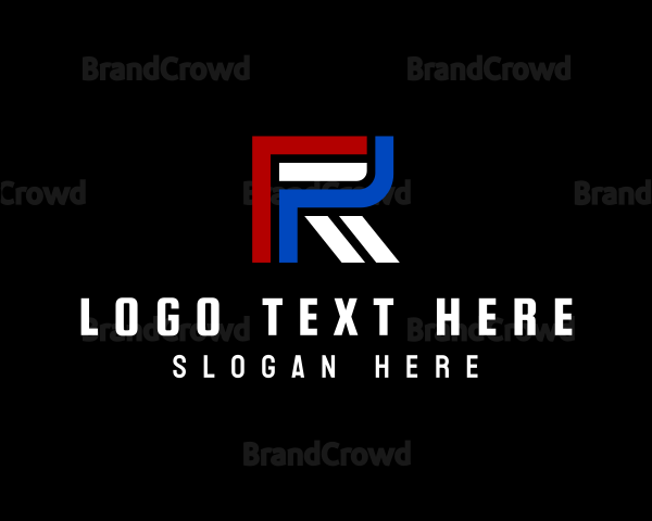 Video Game Racing Letter R Logo