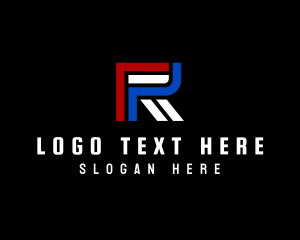 Gr - Video Game Racing Letter R logo design