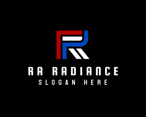 Video Game Racing Letter R logo design