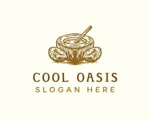 Refreshment - Natural Coconut Drink logo design