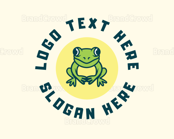 Green Frog Mascot Logo