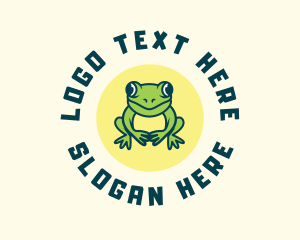 Toad - Green Frog Mascot logo design