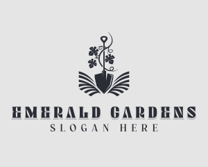 Plant Garden Shovel logo design