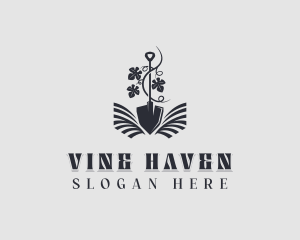 Plant Garden Shovel logo design