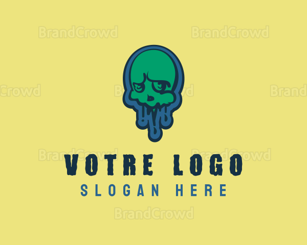 Scary Graffiti Skull Logo