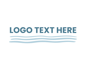 Wave Underline Wordmark Logo