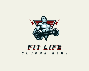 Muscular Fitness Lifter logo design