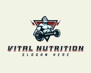 Muscular Fitness Lifter logo design