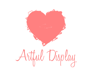 Pink Heart Art Handmade logo design