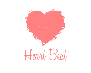 Pink Heart Art Handmade logo design