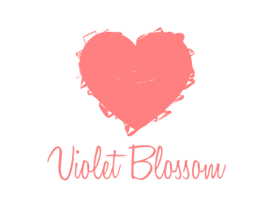 Pink Heart Art Handmade logo design