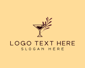 Cocktail Leaf Beverage logo design