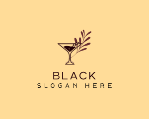 Cocktail Leaf Beverage logo design