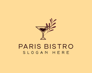 Cocktail Leaf Beverage logo design