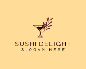 Cocktail Leaf Beverage logo design