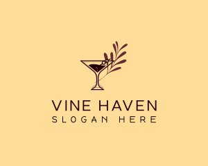 Cocktail Leaf Beverage logo design