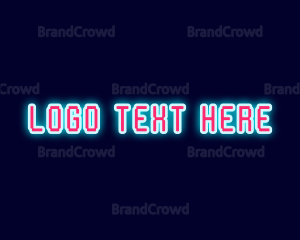 Neon Light Pixel Logo