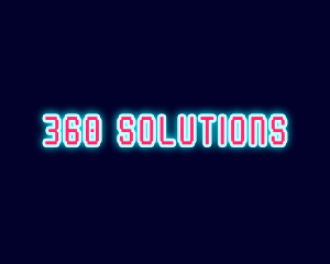 Neon Light Pixel  logo design