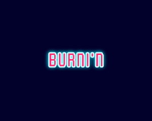 Neon Light Pixel  logo design