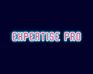 Neon Light Pixel  logo design