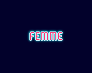 Neon Light Pixel  logo design