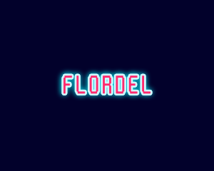 Neon Light Pixel  logo design